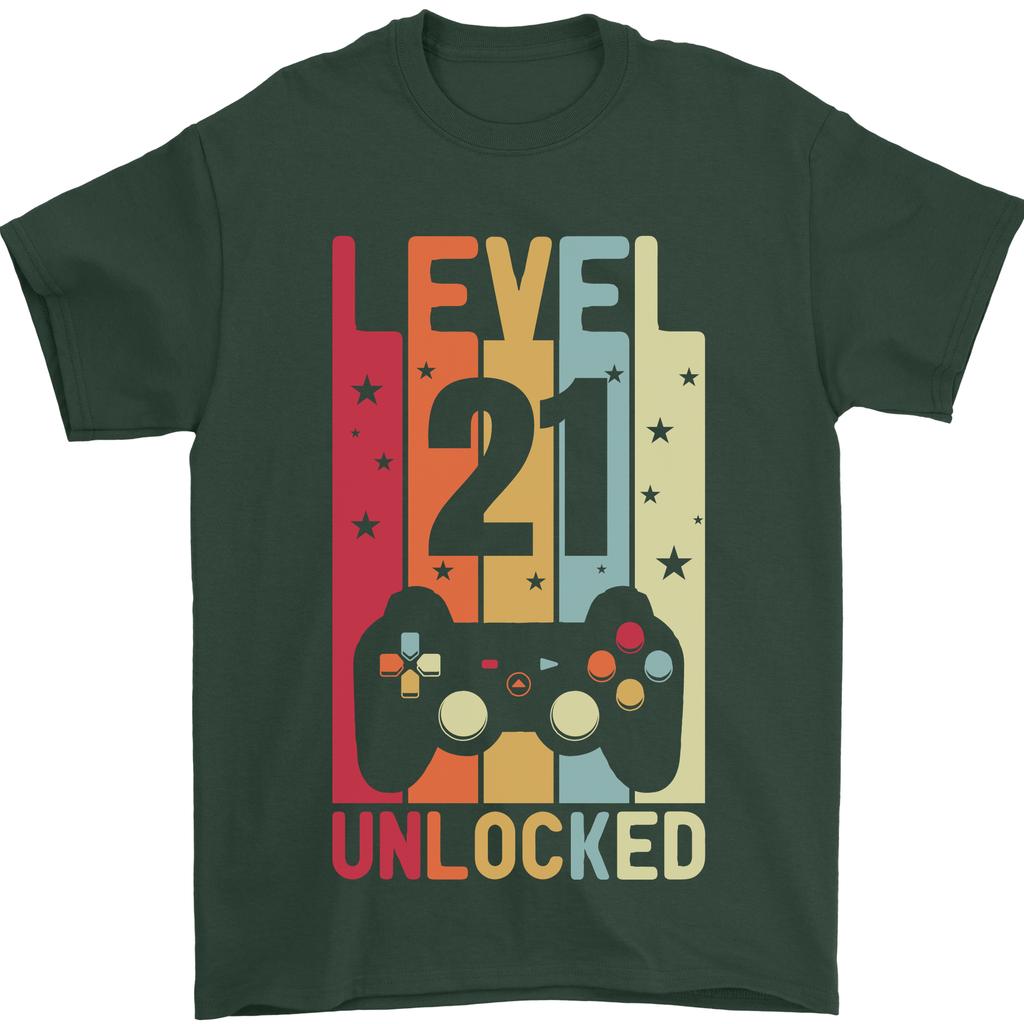21st Birthday 21 Year Old Level Up Gaming Unisexs TShirt 100 Cotton