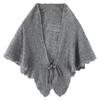 Ladies' Fashionable Cashmere Shawl With Hollowed Out Knitted Western-style Button Scarf For Warmth, Small Cape
