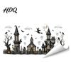 Themed Party Supplies Halloween Spooky Bat Static Window Clings Ghost House Glass Stickers Adhesive-Free Easy Peel Graphics Waterproof Decals