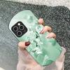 Flower Heart Shaped Pink For iPhone 16 15 14 Pro 13 Plus 12 Mini 11 13Pro Max XR X S 7 8 6 Elliptical Tempered Glass Phone Case