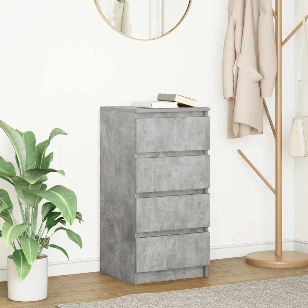 Sideboard Concrete Grey 37.5 x 35 x 76 cm Particleboard