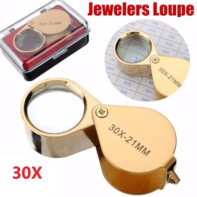 Jewellers Inspection Optical Eye Glass Magnifying Lens Loupe with Case