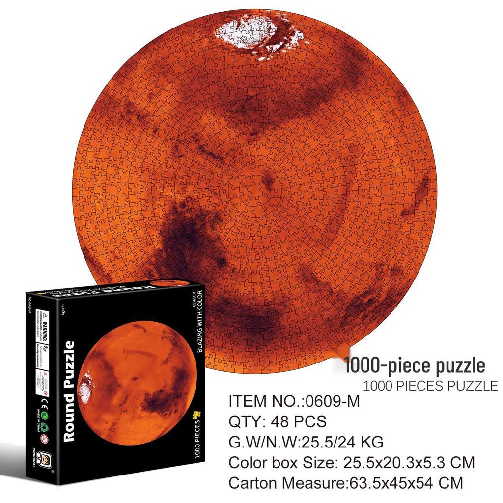 1000-Piece Adult Christmas & Halloween Round Jigsaw Puzzle Decompression Toy
