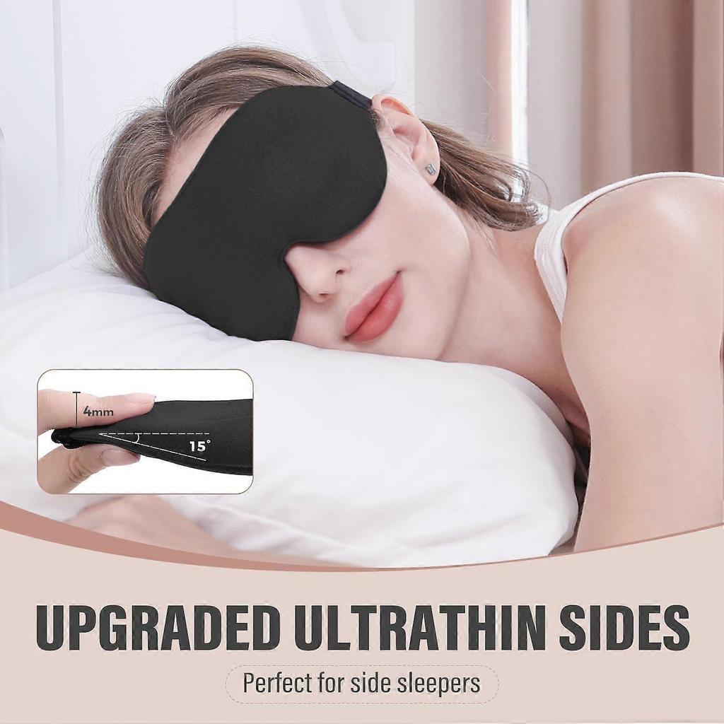 2025 Latest Model Sleep Mask for Side Sleeper, Complete Light Blocking 3D