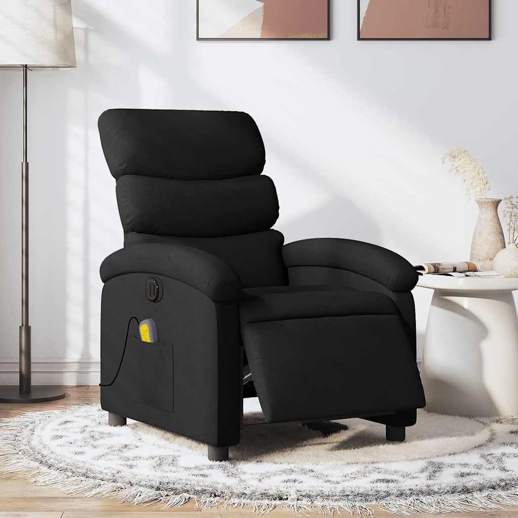 Vidaxl Foldable Massage Armchair, Electric, Black, Fabric