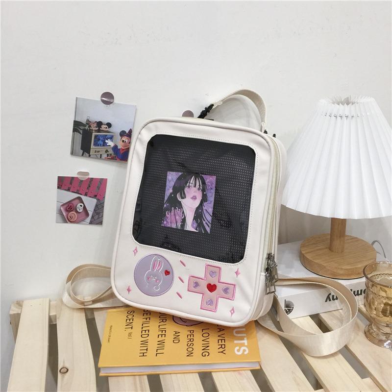 Harajuku All-female Backpack Multi-purpose Bag Crossbody Funny Style, Cute Cartoon Student Bag