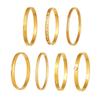 Sada geometrických zirkonových náramků pozlacená 18K zlatem - Lehký luxus a elegantní design