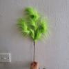 10pcs Artificial Fluffy Green Curling Rod Decoration Simulation Green Plants  Home Indoor Outside