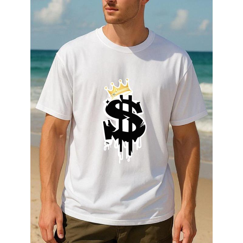European Sizes  Print Round Neck T-shirt | Versatile Daily Top, Suitable for Daily and Home Wear, Casual Style, Medium Stretch Fabric