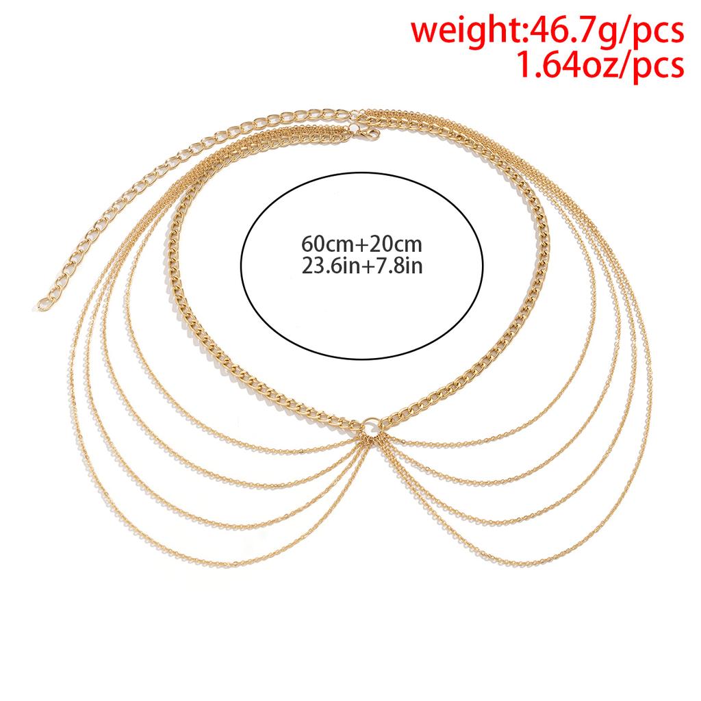 IngeSight.Z New Multi-layer Tassel Hip High Waist Chain For Women Gold Color Metal Chain Waistband Party Dress Belts Accessorie