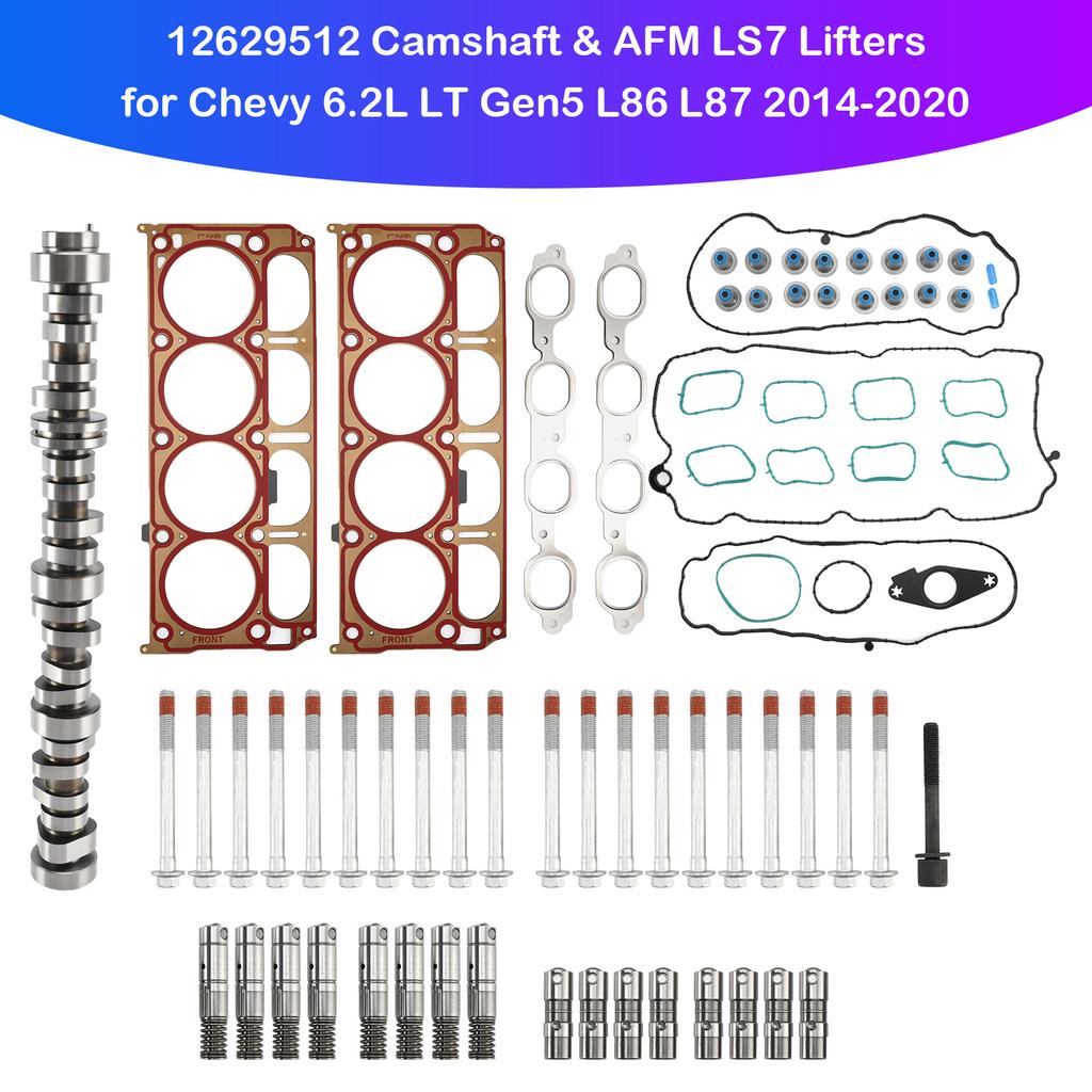 12629512 Camshaft & AFM LS7 Lifters for Chevy 6.2L LT Gen5 L86 L87 2014-2020