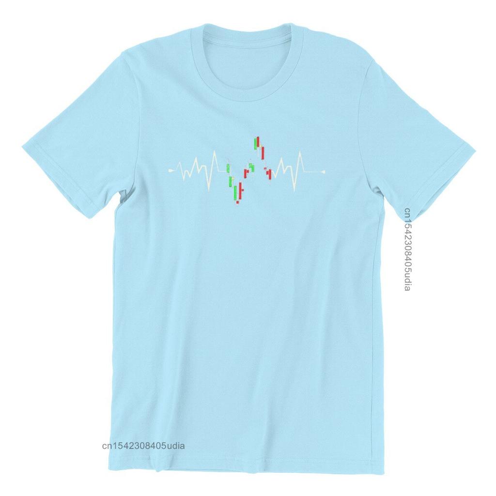 Stock Ekg Investor Trader Heartbeat Stock Market Unisex Jersey T-Shirt Printing Rife Mens Top T-Shirts Custom