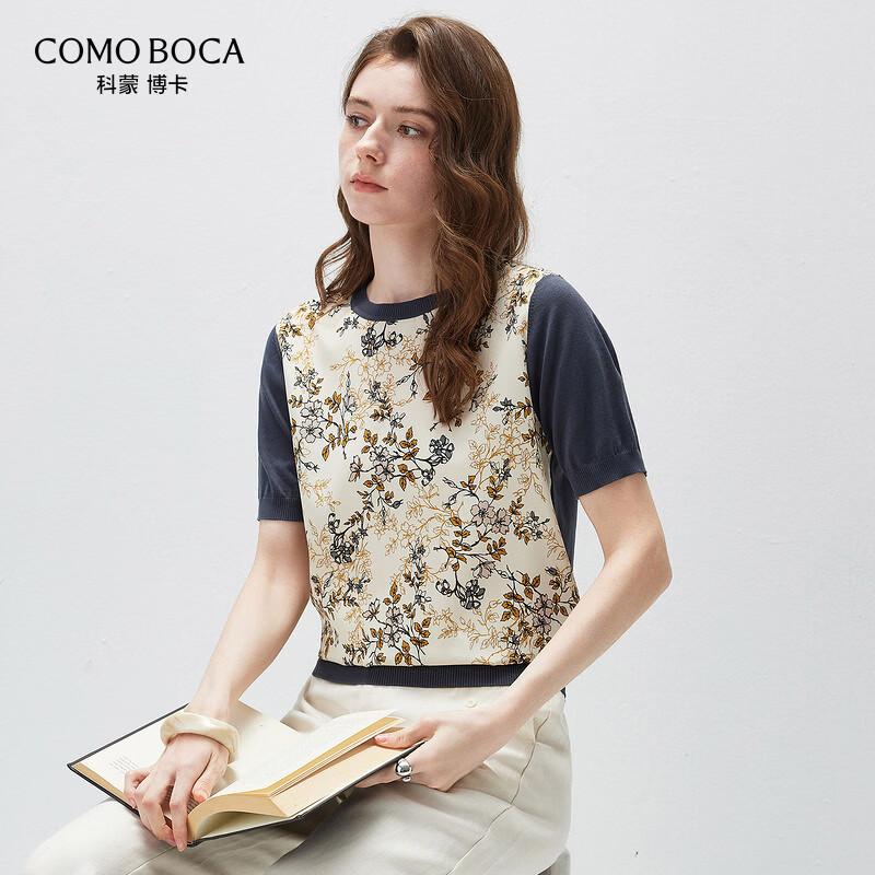 

Commeca 2026 Silk Blend Short Sleeve Knitted T-Shirt