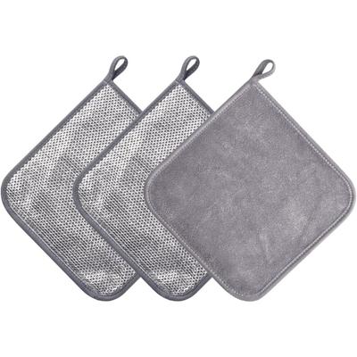 Wire Mesh Dish Cloths for Washing Dishes 3 PCS Non Scratch Wire Dishwashing Rags for Wet and Dry Multipurpose Steel Wire Dishcl