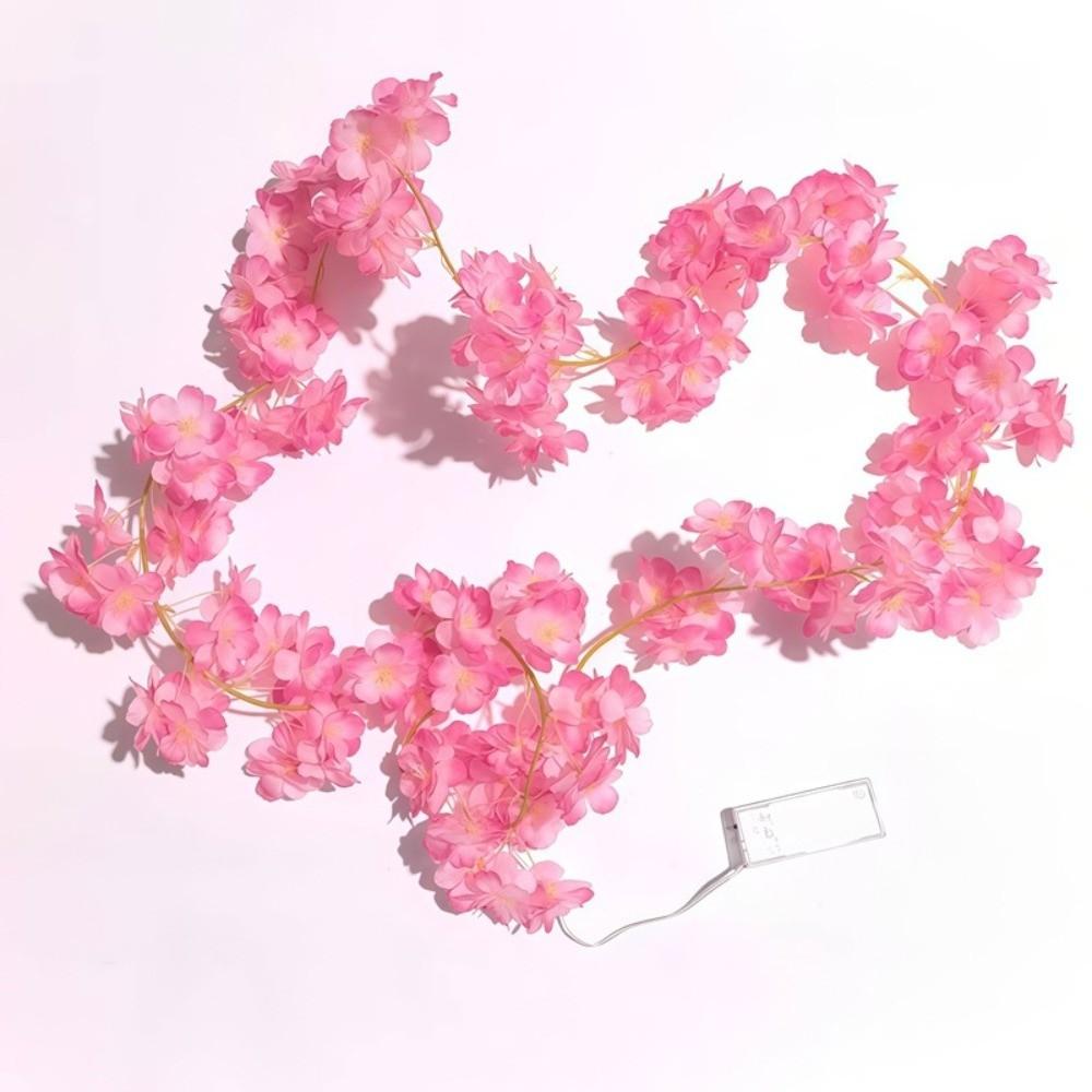2m 6.56ft Artificial Sakura Vines 20 LEDs Fairy Lights Cherry Blossom String Light  Bridal