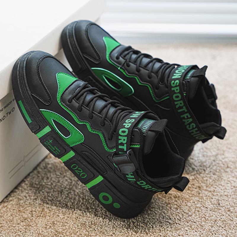 men's casual style cold resistant and warm student board shoesWinter cotton shoes thick plush high top sports and leisure shoes