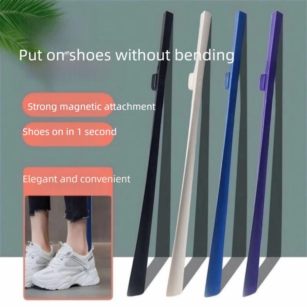 Magnetic Absorption Extended Long Handle Shoe Horn for Elderly And Pregnant People to Put on Shoes Household Tool