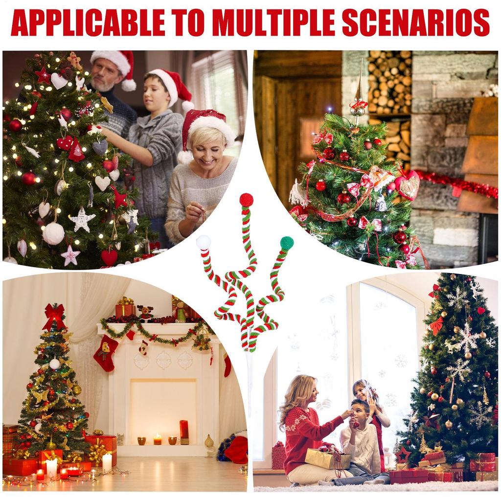 Christmas Candy Picks Vase Filler Twist Branches Centerpieces Christmas Ornament Picks For Indoor Outdoor Home Table Fireplace