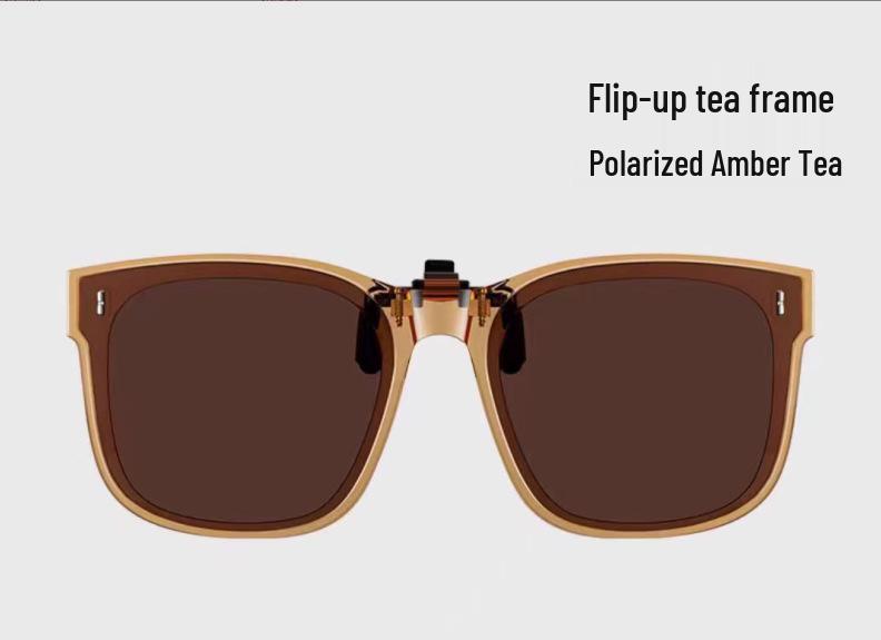 Polarized Men's Clip-On Sunglasses for Myopia, Ideal for Fishing & Driving