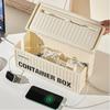 Desktop Decoration Power Strip Organizer Box Plastic Dustproof Management Storage Case Home Organization Tool Space Saving