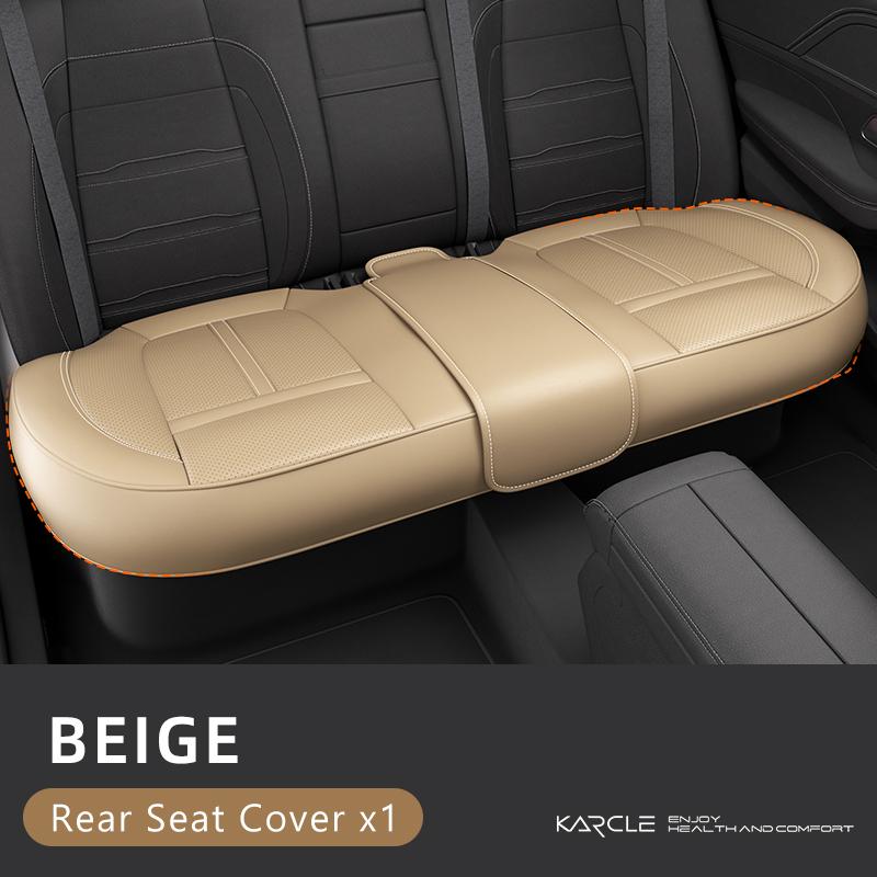 PU Leather Car Seat Covers Full Set Breathable Hole Front Seat Cushion Adjustable Back Seat Protector Waterproof Car Accessory