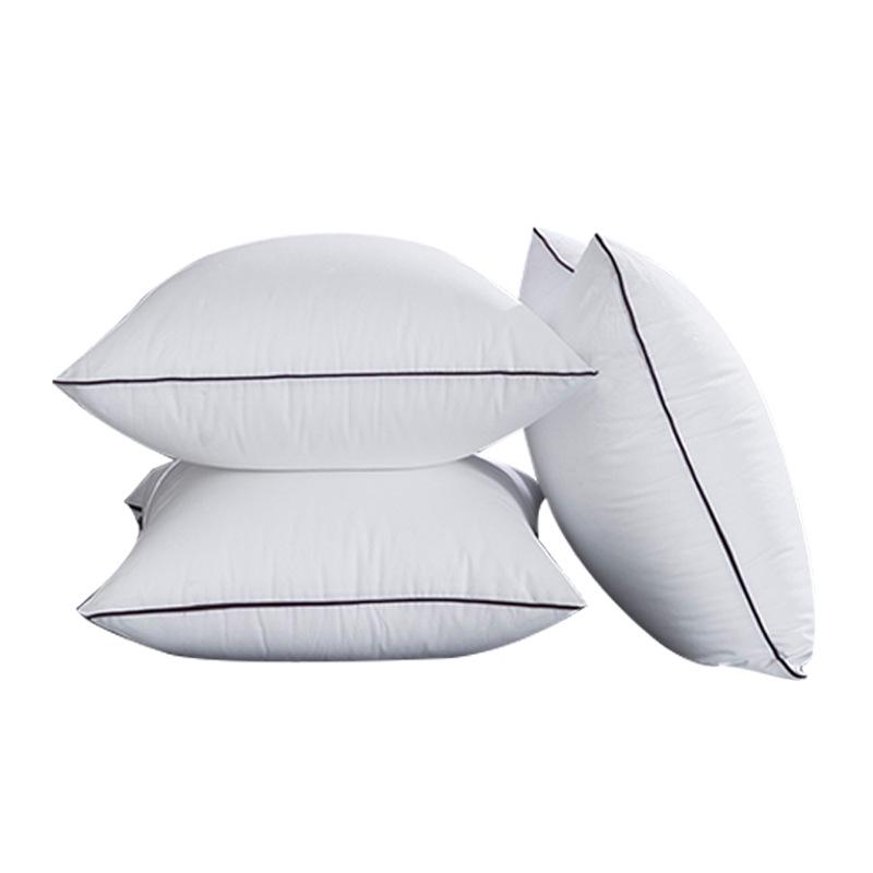 Down Feather Pillow Insert with Peach Skin Fabric, All-Cotton Cushion, Lumbar Pillow, Backrest Core (Available In Sizes 45, 50, 55, 60).