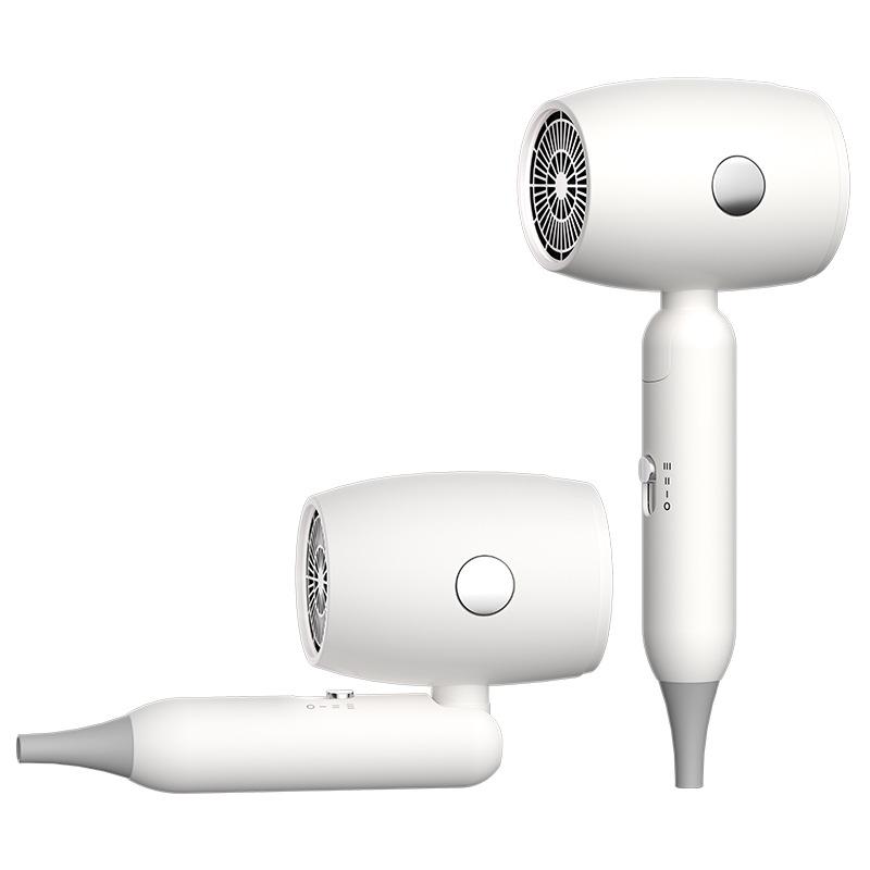 Foldable Portable Hair Dryer Blue Ionic Constant Temp Blow Dryer 3 Speed Setting For Home Dorm Use белый