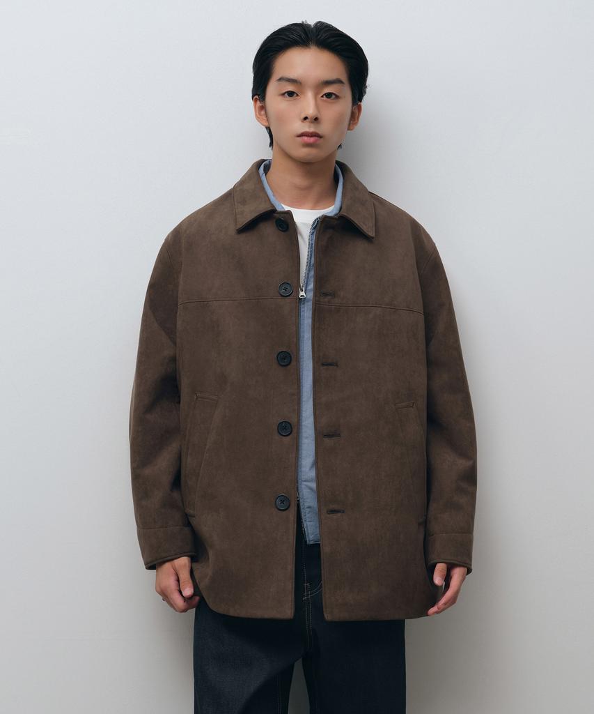 Musinsa Standard Synthetic Suede Car Coat [Brown]