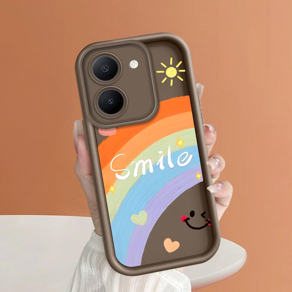 Soft Silicone Square Ladders Cartoon Pattern Full Cover Camera Protection Shockproof Case for iPhone Infinix Tecno Vivo