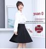 Spring/Summer Women's High Waist Midi Skirt with Pockets - A-line, Anti-Exposure, Full Circle Umbrella Design, Plus Size Slimming Skirt
