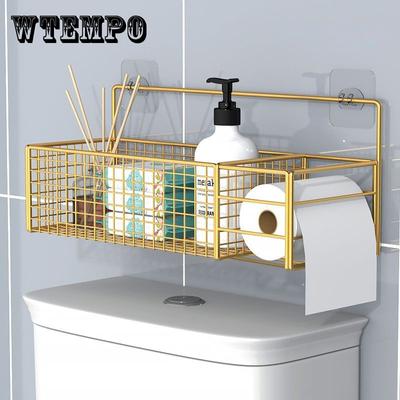 Bad Regal Organizer Korb Luxus Wand Hängen Keine-bohren Lagerung Rack Schlafzimmer Wc Zahnbürste Halter Bad Zubehör