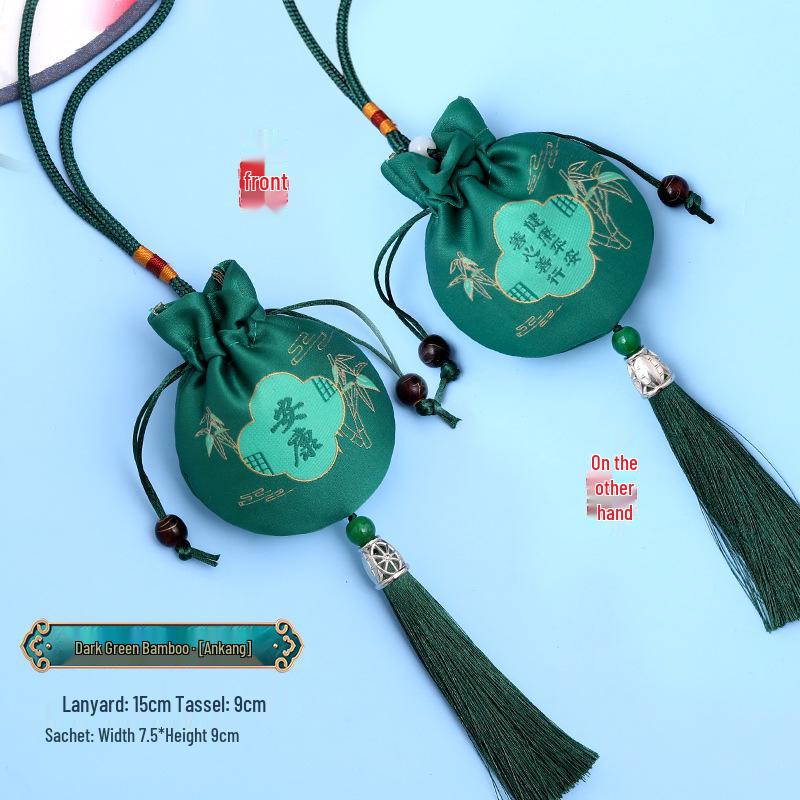 Dragon Boat Festival Brocade Sachet Bag - Portable Hanfu Purse with Ancient Style Pendant