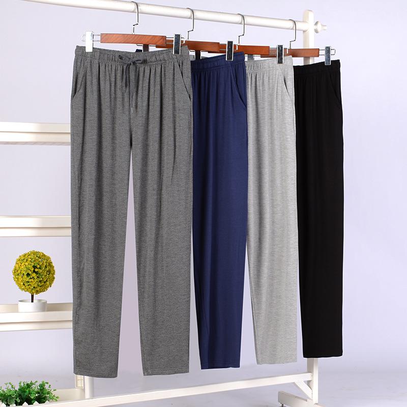 Pantaloni da Pigiama da Uomo Pantaloni da Salotto Morbidi Pantaloni da Notte Elasticizzati con Coulisse Atletici Pantaloni da Yoga Larghi con Tasche Pantaloni da Casa Casual Traspiranti per Uomo