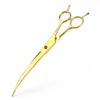 Napson Golden 8.0" Pet Grooming Scissors Set: 3-Piece Straight Shears & Comb