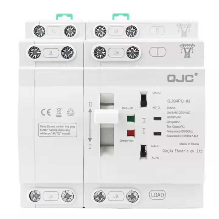 

Export 2P4P photovoltaic ATS fast switching dual power automatic transfer switch AC110AC220V ATS 4P63 AC220V