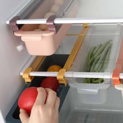 Cutie organizatoare de alimente de calitate alimentară, dreptunghiulară, din plastic, cu economie de spațiu, raft de depozitare pentru frigider pentru alimente pentru legume
