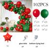 Zestaw Balonów Czerwono-Zielonych Łuk Gwiazda Ciemnozielona Czerwona Folia Globos Ślub Dom Impreza Urodzinowa Girlanda Balonowa Dekoracja na Ukończenie Szkoły