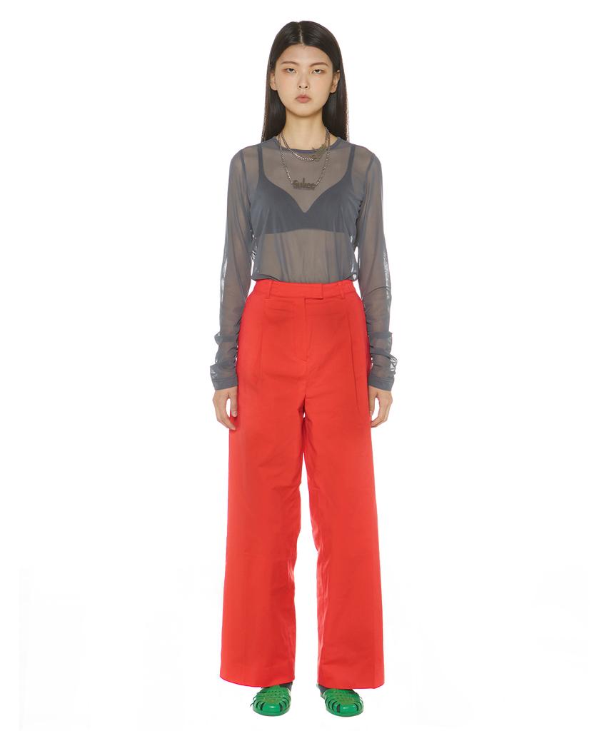 Suki Wide Long Leg Pants (Cherry Jam)