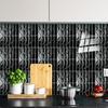 10/20/30Pcs 3D Tile Stickers 24x30cm Chinese Ink Landscape Wall Decals - Waterproof PVC Self-Adhesive Wallpaper for Kitchen Bathroom - Multi Designs