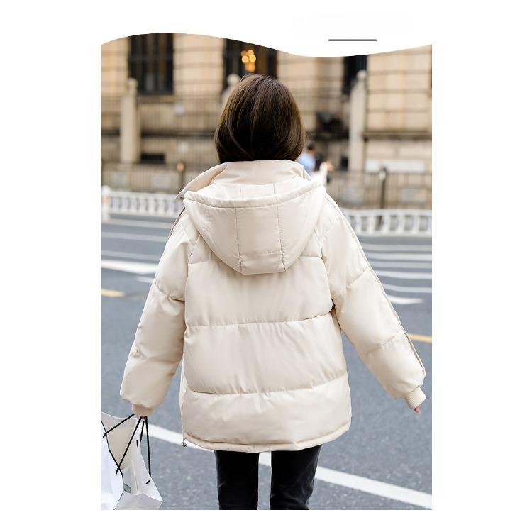 Casual and Warm Women's Down Cotton Jacket Winter Bread Coat for Korean Students