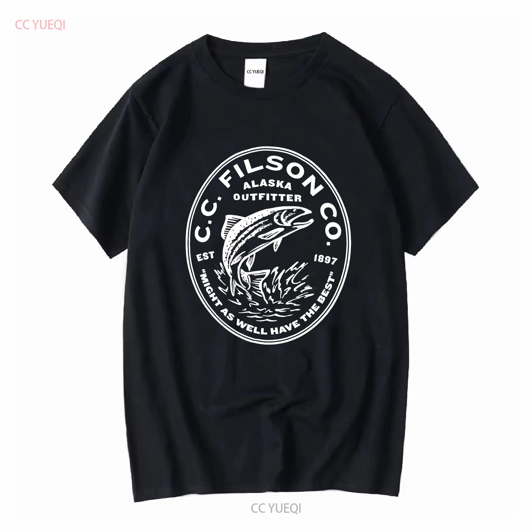 

CC Filson T Shirt Size Medium Trout Fish Alaska Gray vintage Washed Breathable Stylish fashion graphic designer clothes 4XL