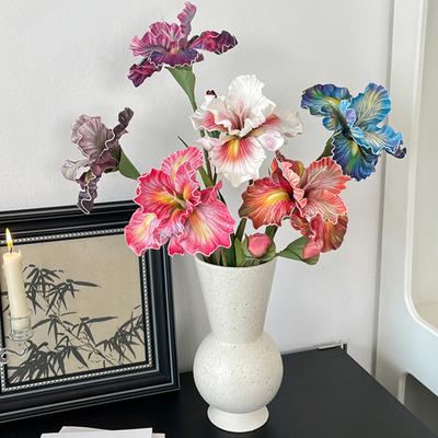 Simulated Iris Flowers Realistic Artificial Iris with Bendable Stem Faux