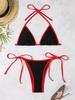 2025 Sexy Lace-up Bikini: European & American Women's Two-piece Swimsuit Set