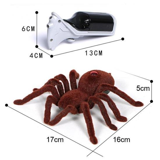 Remote Control Scary Creepy Soft Plush Spider Infrared RC Tarantula Toy Kid Gift