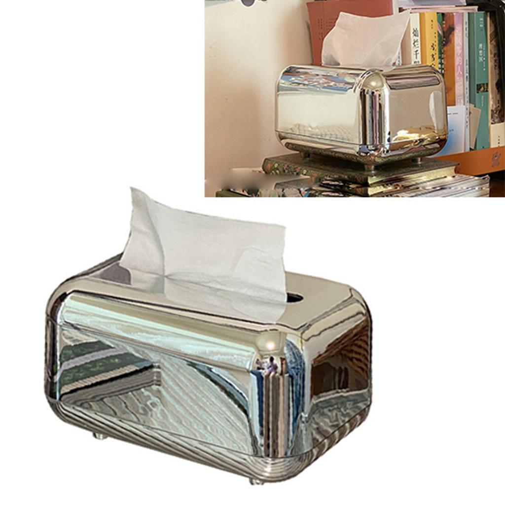 Tissue Box Cover Large Capacity Rectangle Vintage Tissue Box Holder Napkin Dispenser for Home