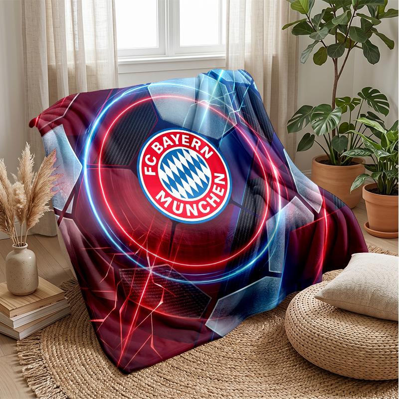 FC Bayern München Thema Decke Weiche Flanelldecke Plüsch Überwurfdecke Gemütliche Sofa Bett Decke für Heimdekoration