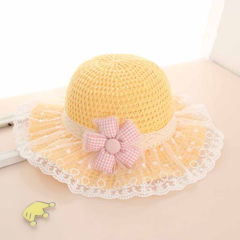 Summer Sun Hat Sun Protection Cool Hat Summer Cute Beach Princess Children's Thin Straw Hat