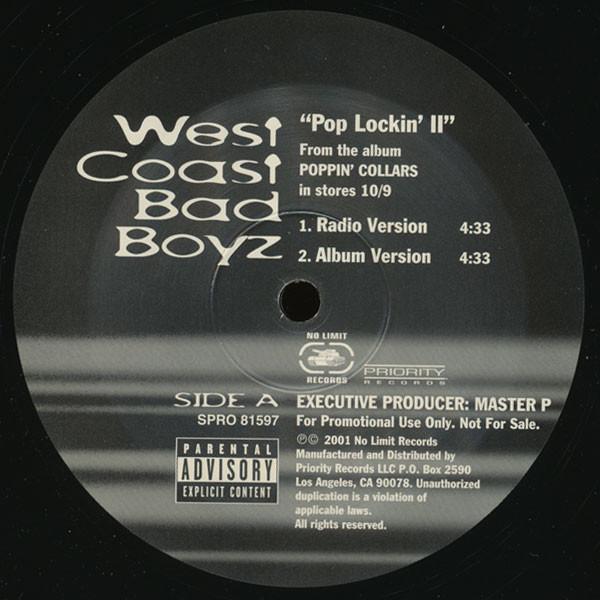 

12inch Record MASTER P WEST COAST BAD BOYZ Pop Lockin II SPRO81597 Priority Record 2001 US Rap HipHopRB Used