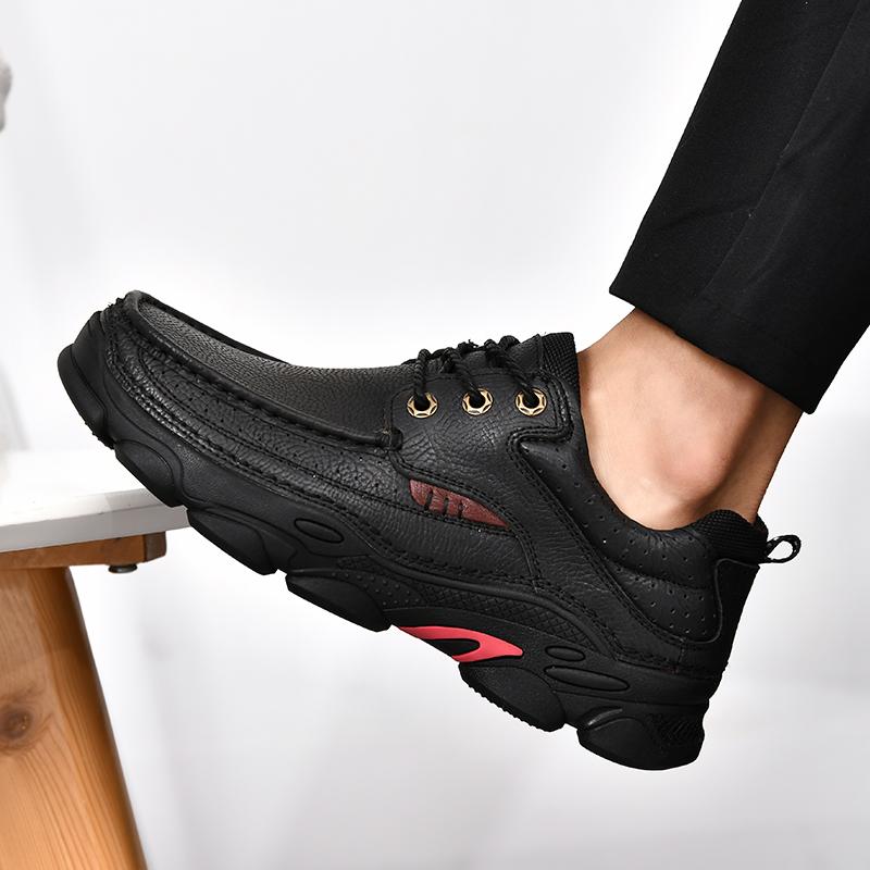 Fashion New Handmade Men Casual Shoes Leather Business Dress Shoes Fashion Outdoor Office Loafers Flats Antiskid Walking Driving Shoes