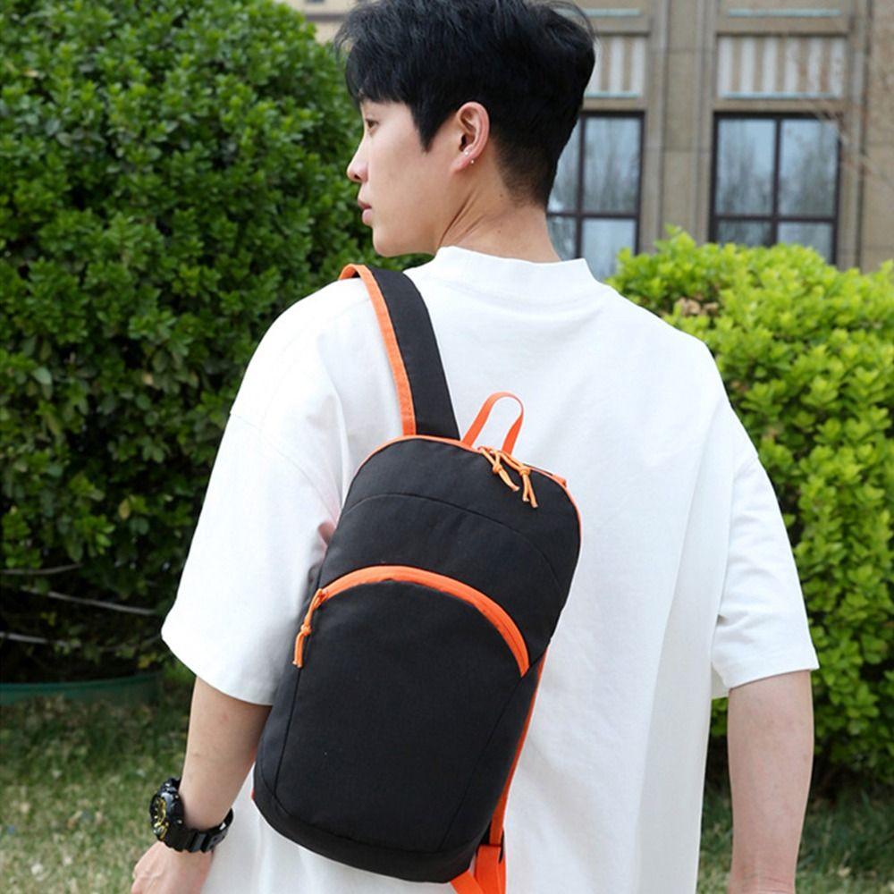 Zipper Mountaineering Backpack Nylon Travel Daypack Portable Outdoor Folding Backpack  Female